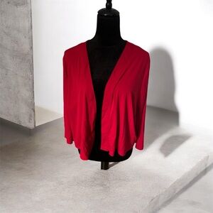 Catherines Red Open front duster/cardigan NWT 3x